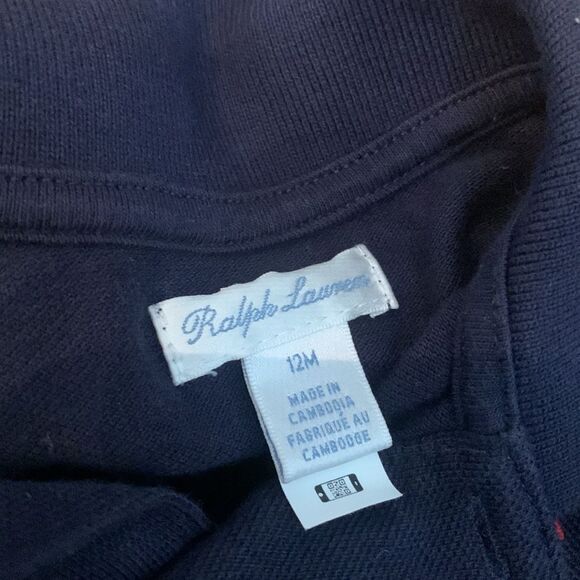 Ralph Lauren navy blue one piece outfit size 12 months - Picture 4 of 4
